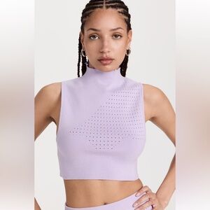 Victor Glemaud Lilac Crop Mockneck top size small NWT